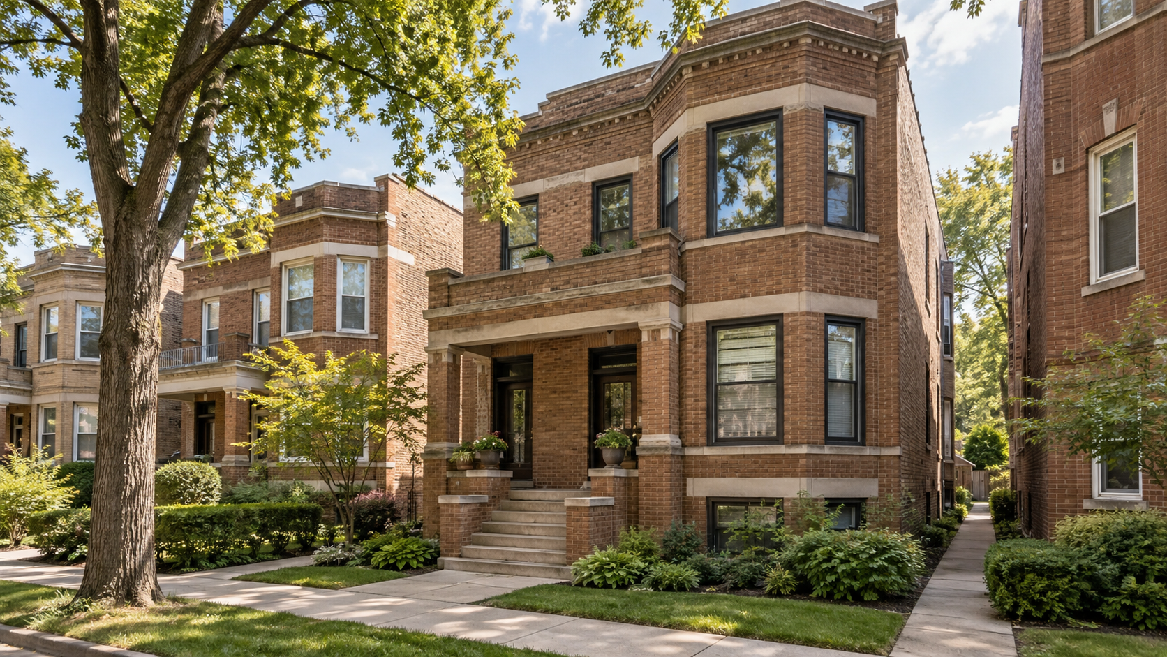Brick multifamily investment property in Chicago